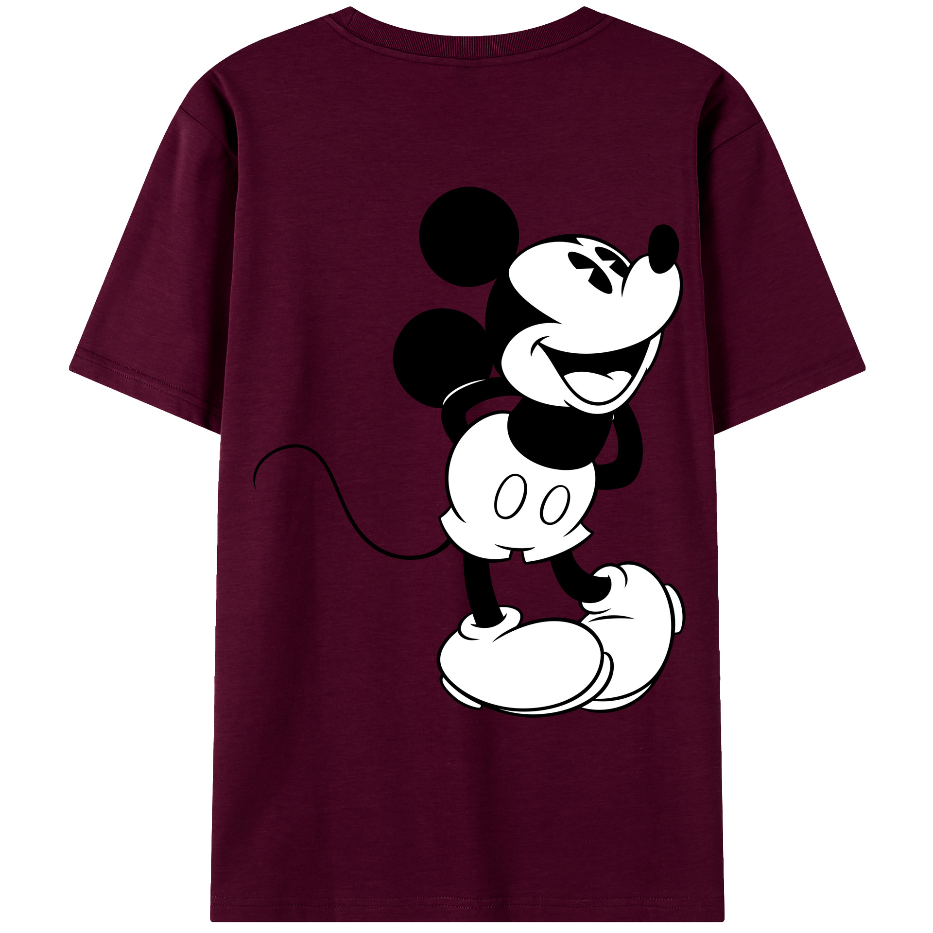 （画像用） ミッキーマウス Mickey Mouse レディース半袖Tシャツ(バックプリント)